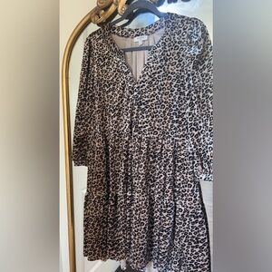 Umgee Leopard Velour Dress
